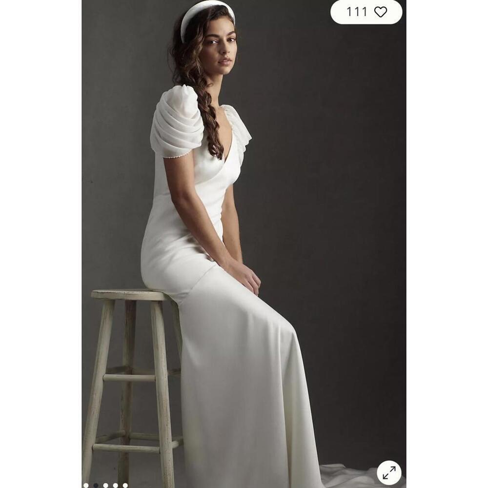 Anthropologie Savannah Miller Belle Wedding Dress Size 12 NWT - Picture 2 of 5